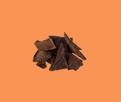 Bulk Lamb Liver Dog Treats on Orange Background