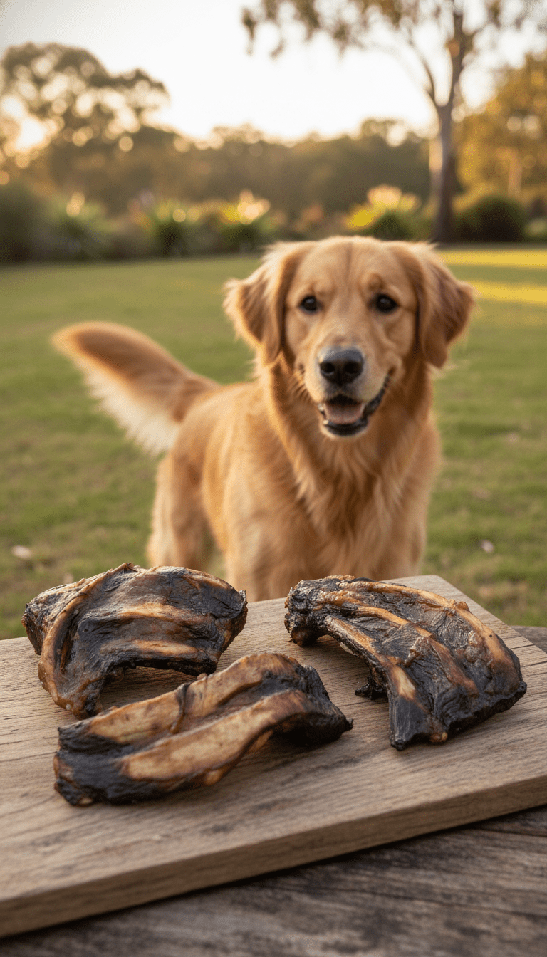 Australian Emu Rib Pieces for Dogs – Natural Dental Chew - Bark with Buster