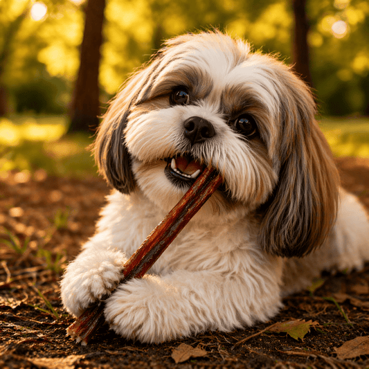 Beef Bully Sticks โ Long - Lasting Chews - Bark with Buster