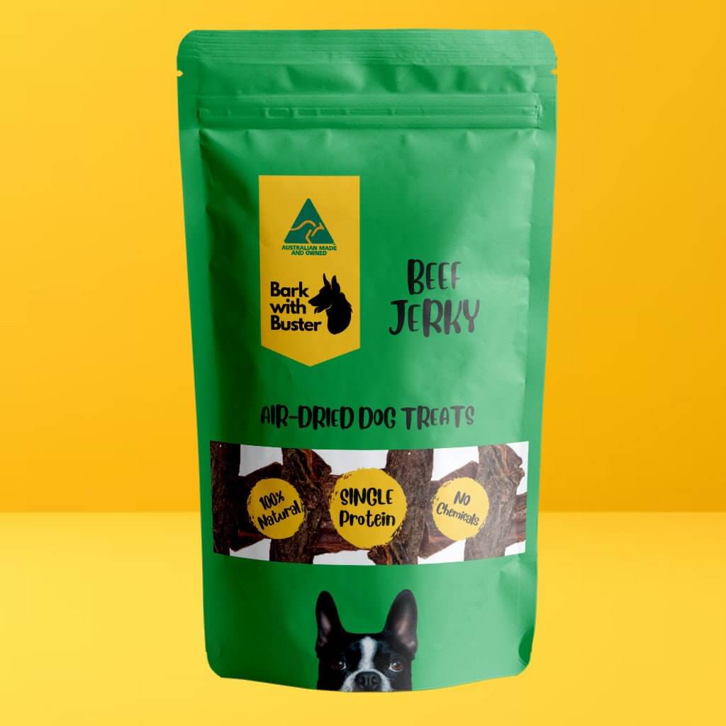 Beef Jerky Dog Treats Natural & Australian - Bark with Buster
