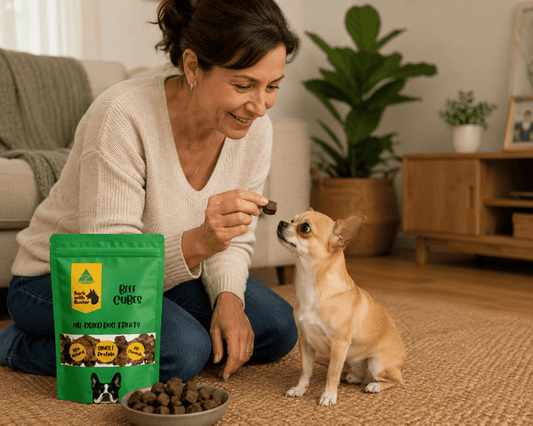 Beef Lung Cube Dog Treats Australia – Light Crunchy Training Treats - Bark with Buster