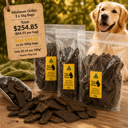 Bulk Lamb Liver Dog Treats 1kg | Premium Australian 3kg Bundle - Bark with Buster