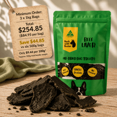 Bulk Lamb Liver Dog Treats 1kg | Premium Australian 3kg Bundle - Bark with Buster
