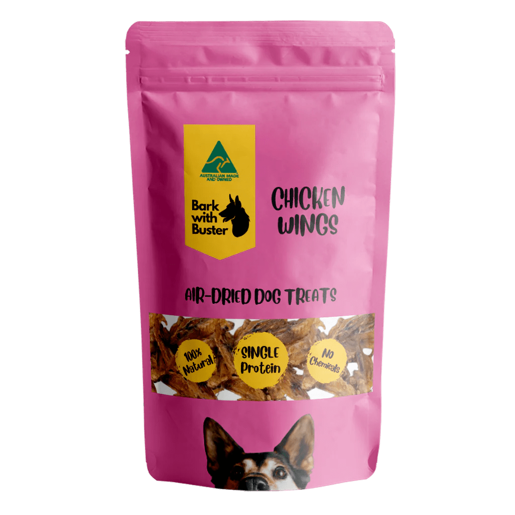 Chicken Wing Dog Treats – Crunchy Natural Aussie Chews - Bark with Buster