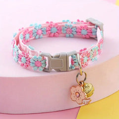 small floral collar for dog or cat