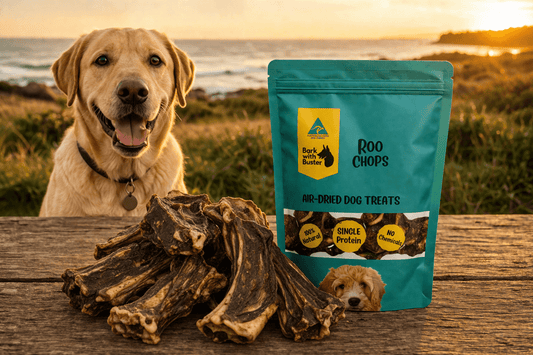 Kangaroo Dog Treats โ Meaty Bones for Strong Chewers - Bark with Buster