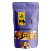Pig Ears Dog Treats in purple Bark with Buster packaging