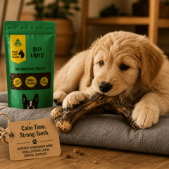 Ultimate Puppy Training & Chew Pack – 5 Natural Treats + Kangaroo Bone - Bark with Buster