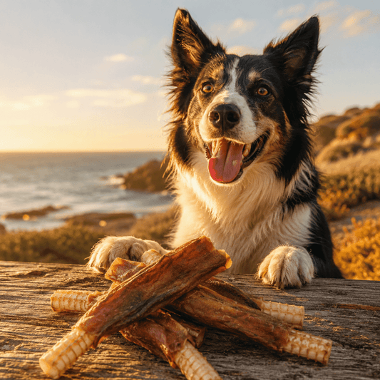 New Seafood Dog Treats Australia: Shark Skin Sticks & Seafood Drumstick Chews - Bark with Buster