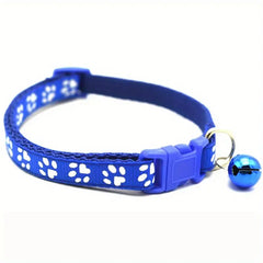 Adjustable Dog or Cat Collar with Paw Print. Strut Their Stuff in Style & Safety