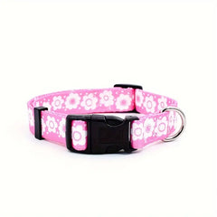 Bloom with Every Step: Adorable Printed Dog Collar & Leash Set (XS) | Bark with Buster