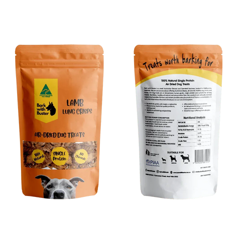 Australian Lamb Lung Crisp Dog Treats - Bark with Buster