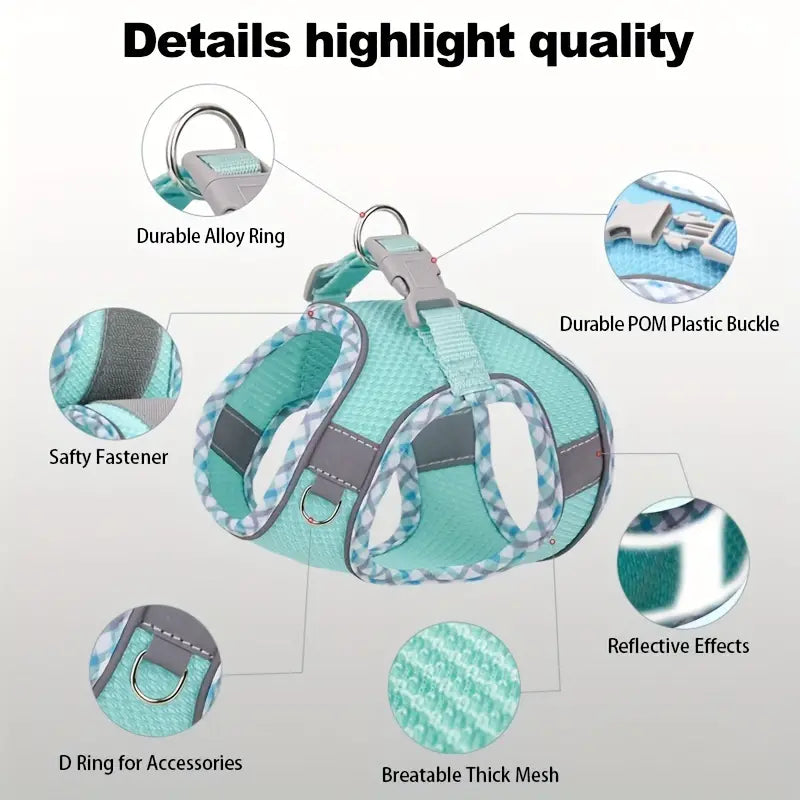 Comfort Harness & Dog Leash Set - Walkies Without the Worries- Effortless Exploration For You and Your Dog Measurements-bark-with-buster