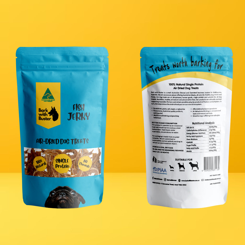 Fish Jerky Dog Treats 100% Natural