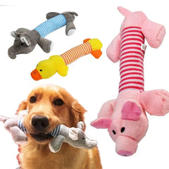 Is your furry friend ready for some tail-wagging fun? Bark with Buster's adorable squeaky plush dog toys are guaranteed to put a smile on your pup's face and a playful bounce in their step! 