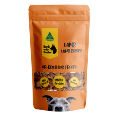 Looking for a light, healthy treat your dog will love? Bark with Buster's Dog Lamb Lung Crisps are the answer! Made with 100% Aussie lamb lung, these air-dried wafer treats are packed with nutrients and perfect for pups of all sizes. Shop now and unleash the happy dance with these guilt-free rewards!