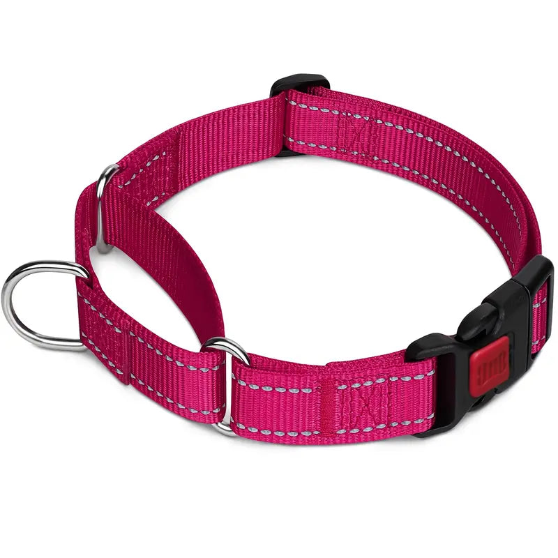 Martingale Dog Collar Rose Red - Bark-with-Buster