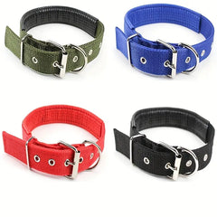 Pet Dog Collar, Soft Dog Nylon Strap Collar Army Green