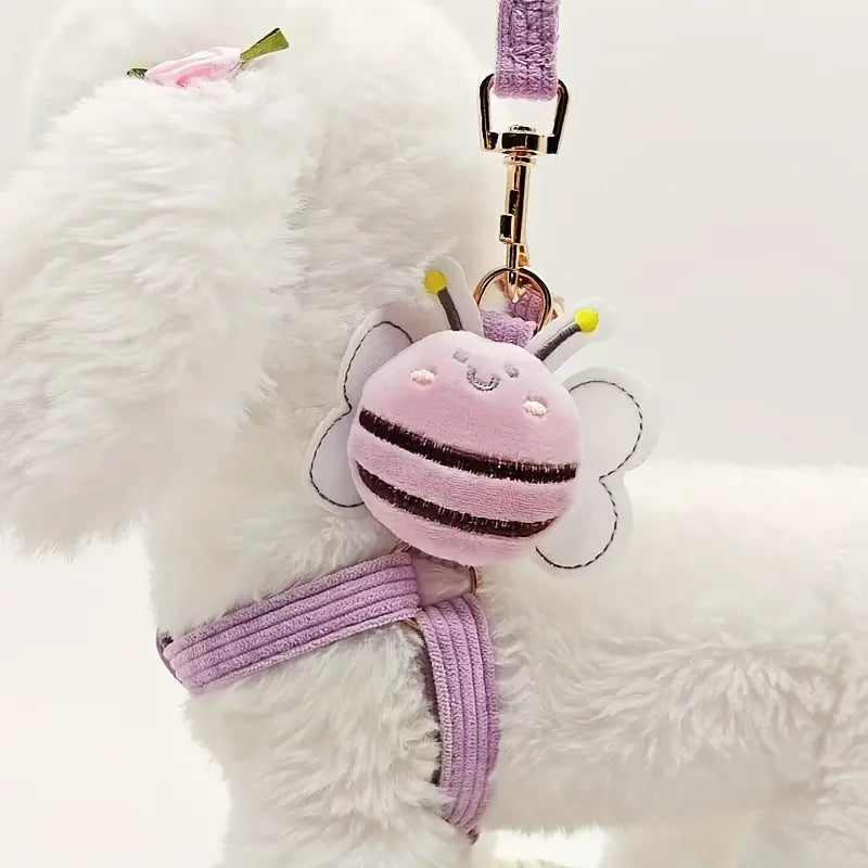 Purple Bee Lead and Harness set Purple-bark-with-buster