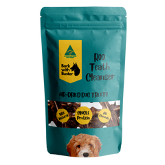 Bark with Buster's Kangaroo Dog Dental Cleaners! Looking for a way to keep your dog's gnashers gleaming and their tail wagging with joy? Look no further than Bark with Buster's 100% Australian dog bones, kangaroo dental chews! Not your average dog bone. These tough dog bones are packed with benefits that'll have your dog doing a happy dance around your living room.
