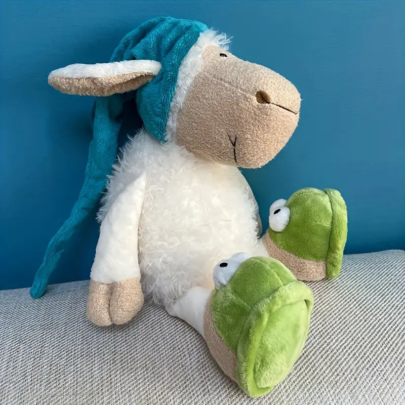 Snuggle Up with Cuteness: The Sleepy Sheep Dog Toy - Made for Snuggles and Play!