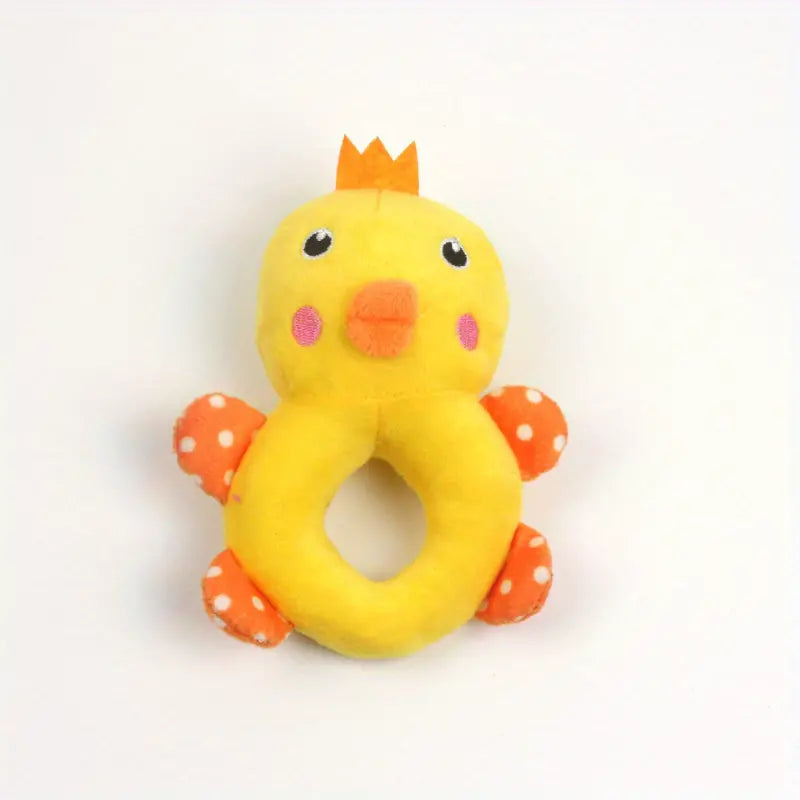 Green Frog Plush Dog Toy, Panda Plush Dog Toy, Pink Bunny Plush Dog Toy, Yellow Chick Plush Dog Toy, Pink Pig Plush Dog Toy.