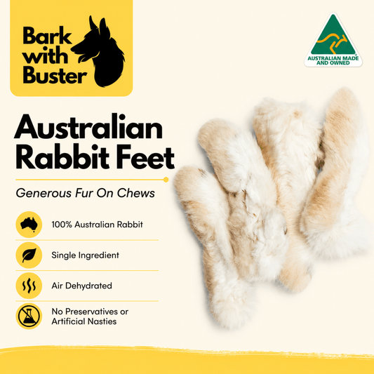 Australian Rabbit Feet Dog Treats - Bark with Buster
