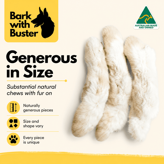 Australian Rabbit Feet Dog Treats - Bark with Buster