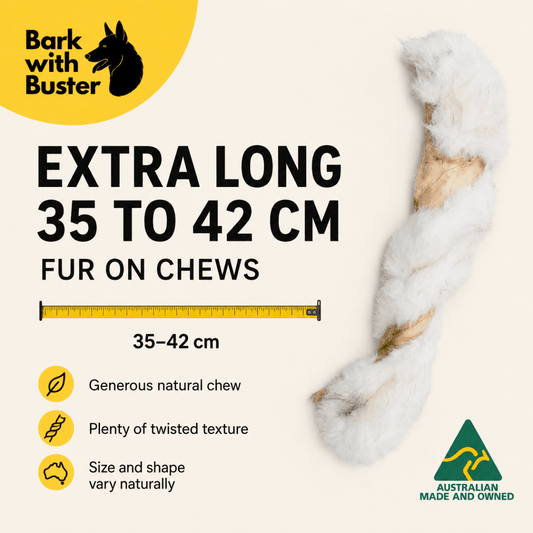 Australian Rabbit Skin Twists Dog Chews - Bark with Buster