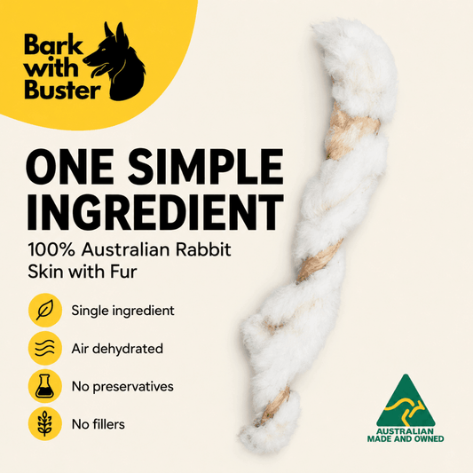 Australian Rabbit Skin Twists Dog Chews - Bark with Buster