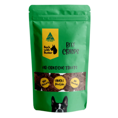 Crunchy beef lung crisps dog treats Australian air-dehydrated