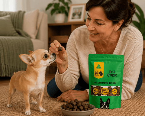 Beef Lung Cube Dog Treats Australia – Light Crunchy Training Treats - Bark with Buster