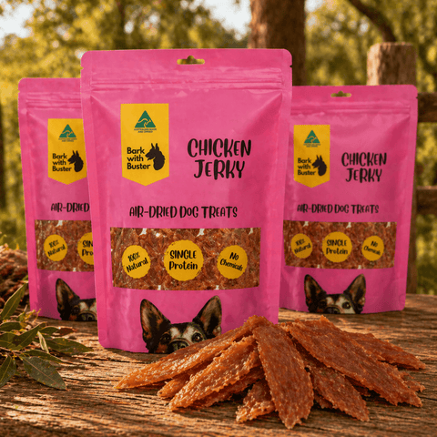 Chicken Jerky Dog Treats – Natural & Australian - Bark with Buster