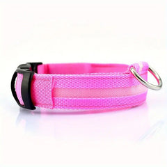 Safety Led pink dog collar
