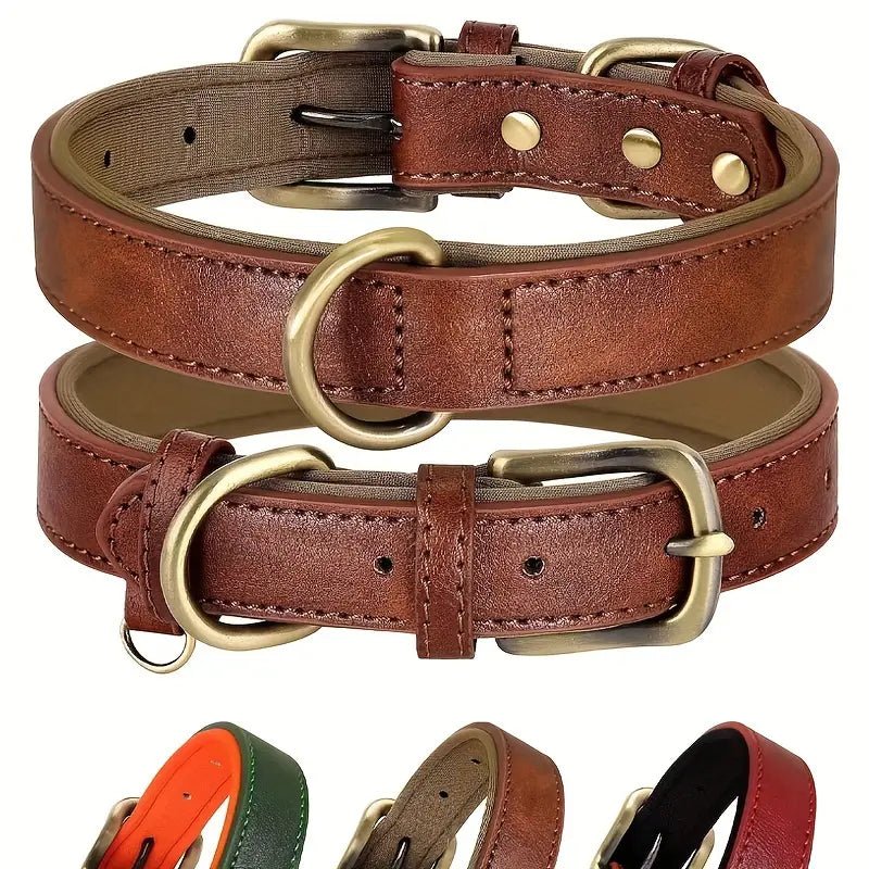 Dog Collar – Soft & Durable Leather for Comfort & Strength - Bark with Buster