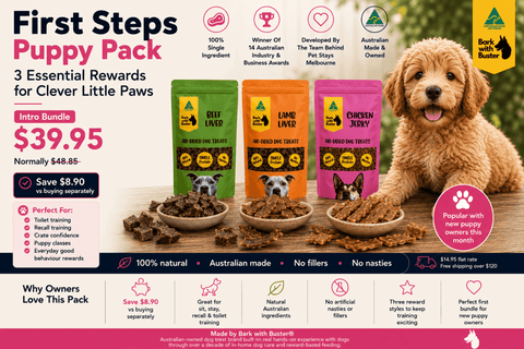 First Steps Puppy Training Pack - Bark with Buster