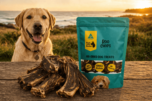 Kangaroo Dog Treats – Meaty Bones for Strong Chewers - Bark with Buster