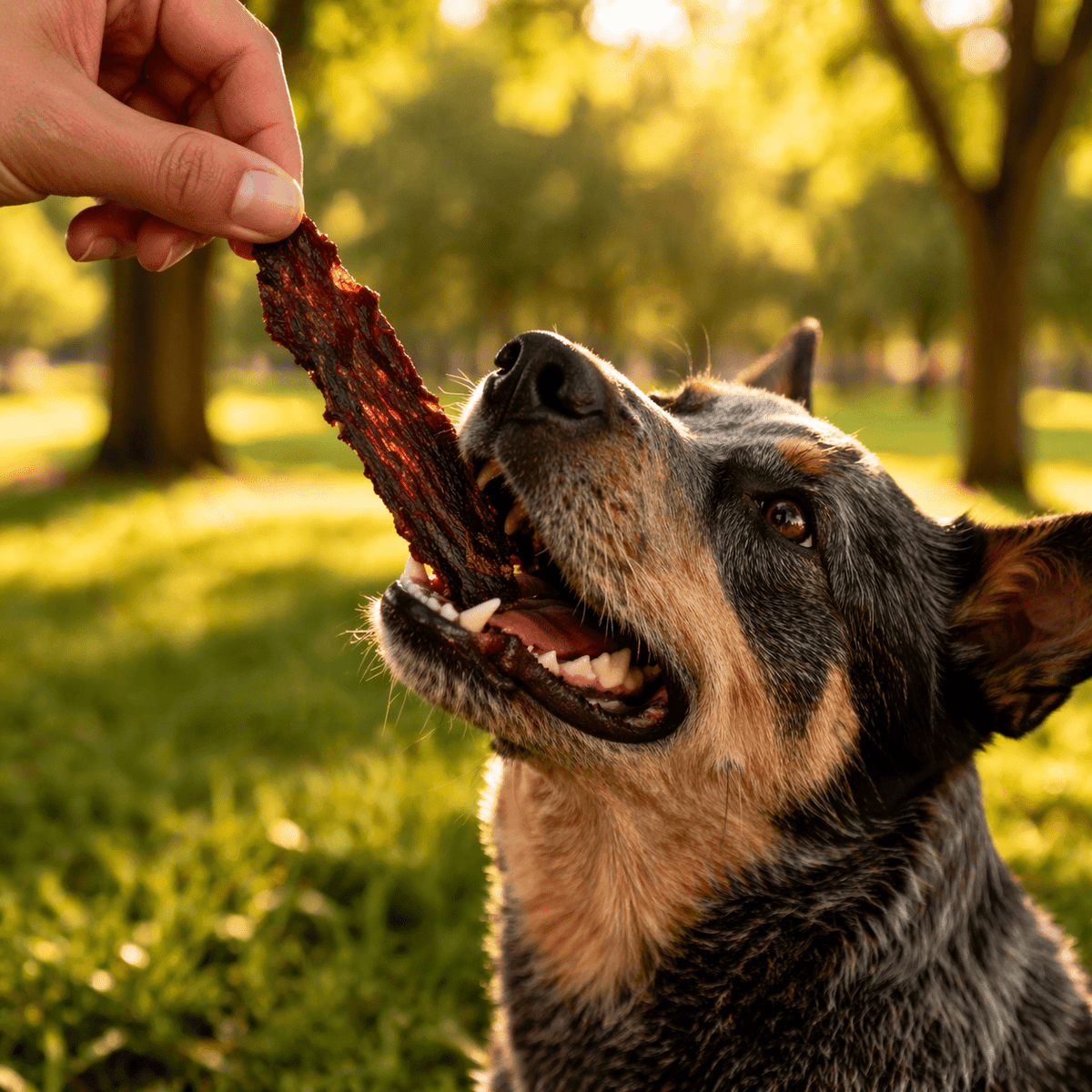 Kangaroo Jerky Dog Treats – Natural Air - Dried Training Rewards - Bark with Buster