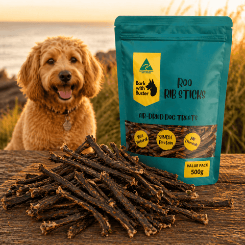 Kangaroo Rib Sticks for Dogs – Natural Chews for Small to Medium Dogs - Bark with Buster