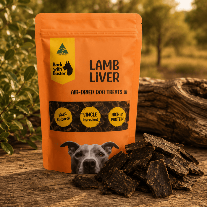 Lamb Liver Dog Treats Australia | Natural Air Dried Training Treats - Bark with Buster