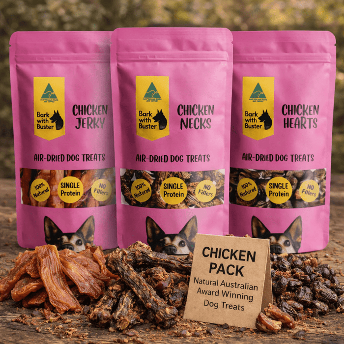 Natural Chicken Dog Treat Saver Pack - Bark with Buster