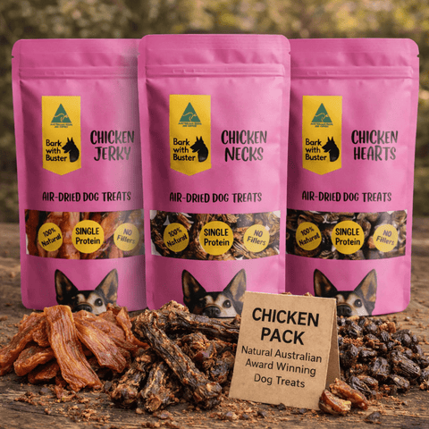 Natural Chicken Dog Treat Saver Pack - Bark with Buster