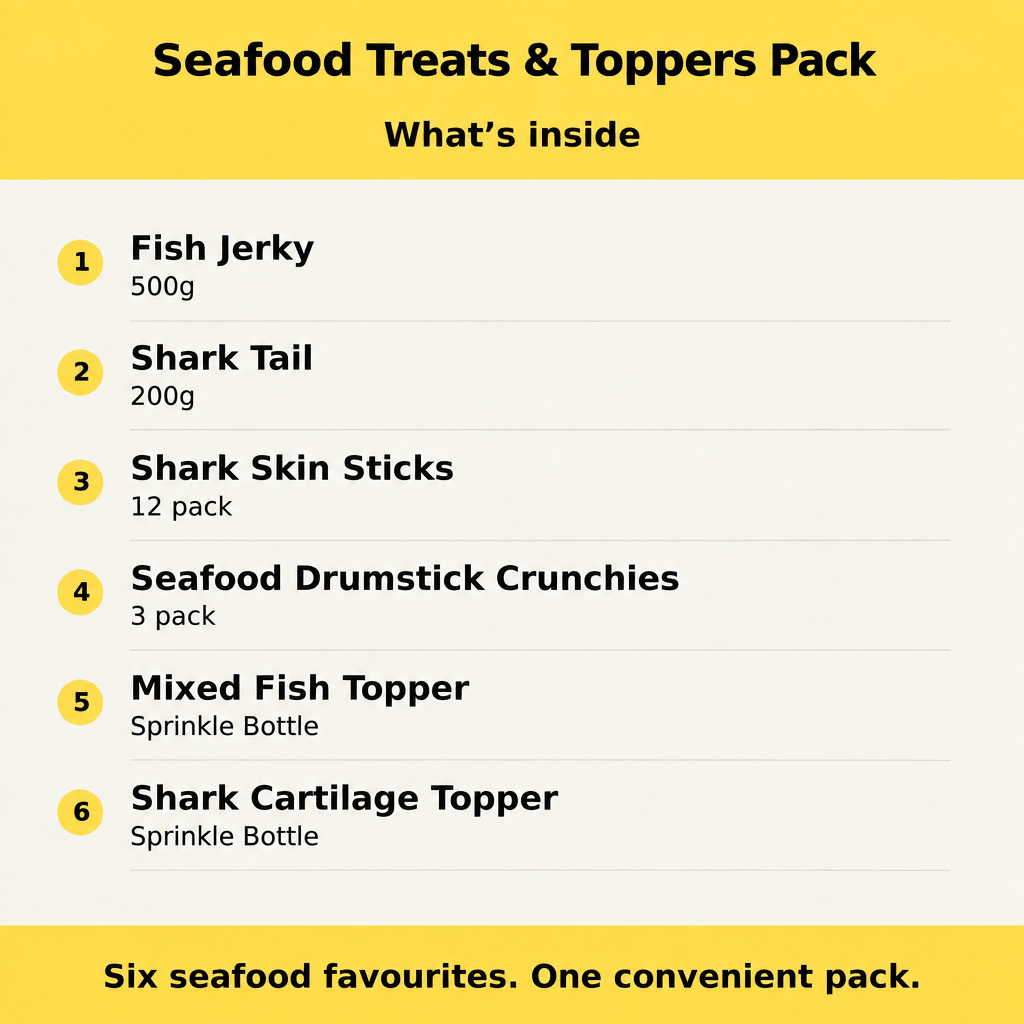 Seafood Treats & Toppers Pack - Bark with Buster